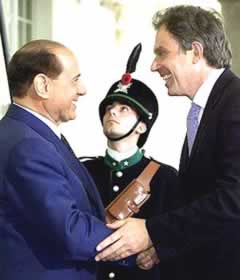 Tony Blair and Silvio Berlosconi